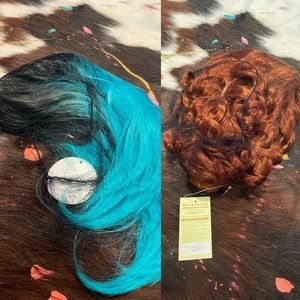 Two synthetic wigs